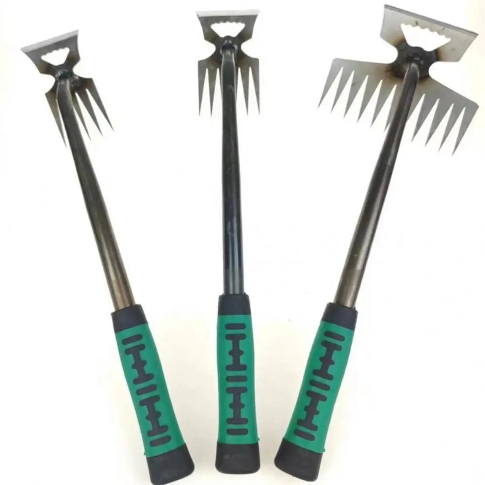 Stainless Steel Weed Puller Tool Manual Weeder Weed Digger Hand Weeder Grass Rooting Rubber Handle Weed Dandelion Remover