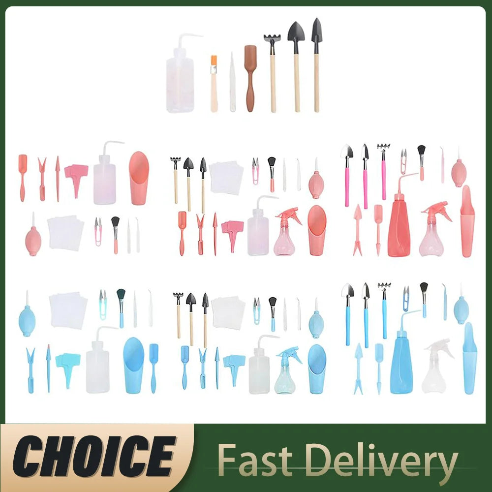 1 Set Garden Succulent Kits Indoor Mini Hand Gardening Tool , for Bonsai Planter Miniature Fairy Planting Care Hand Tools Set