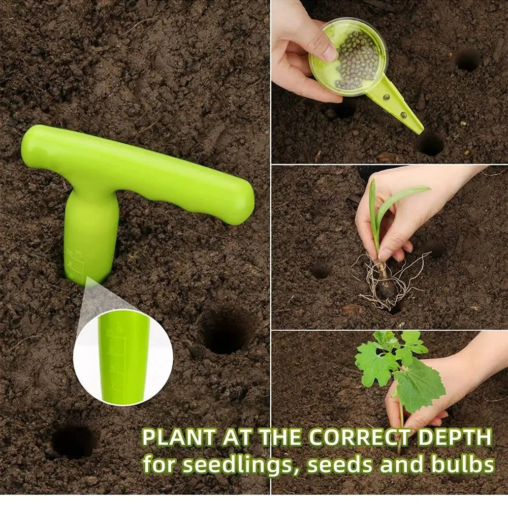 Mixed Mini Seed Sowing Manual Seeder Gardening Seed Spacer Planter Garden Planting Template Hole Dibber Soil Digger Hand Tools